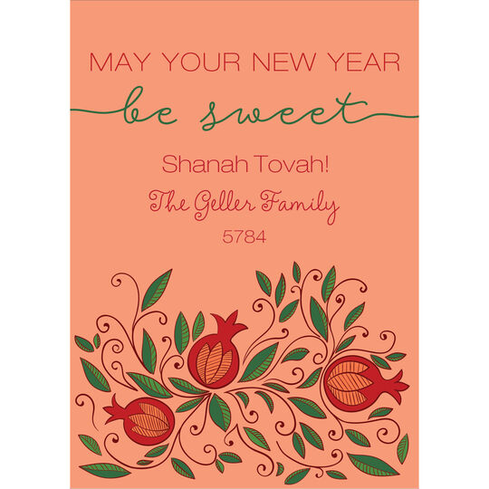 Sweet Pomegranate Jewish New Year Cards